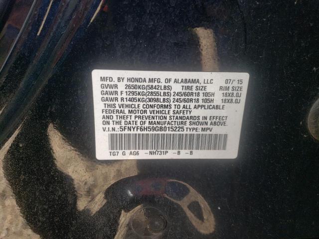 2016 HONDA PILOT EXL - 5FNYF6H59GB015225