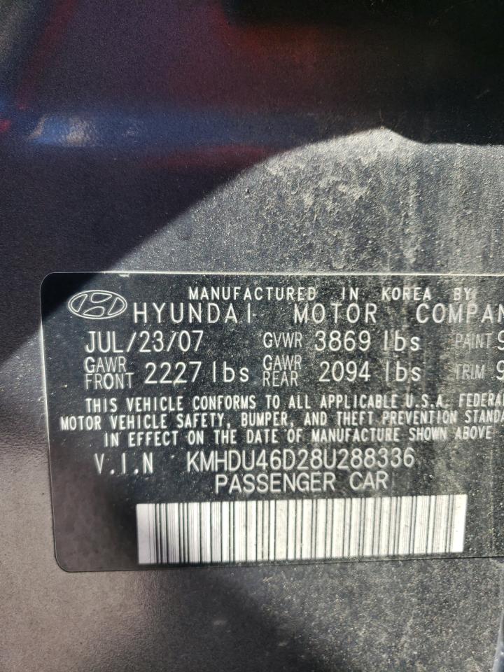 Lot #2907424078 2008 HYUNDAI ELANTRA