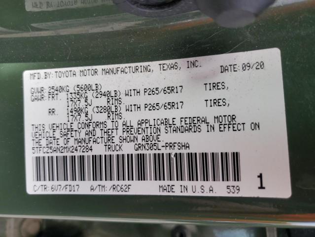 2021 TOYOTA TACOMA DOU - 5TFCZ5AN2MX247284