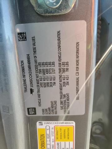 2021 CHEVROLET SUBURBAN C - 1GNSCCKD1MR486604