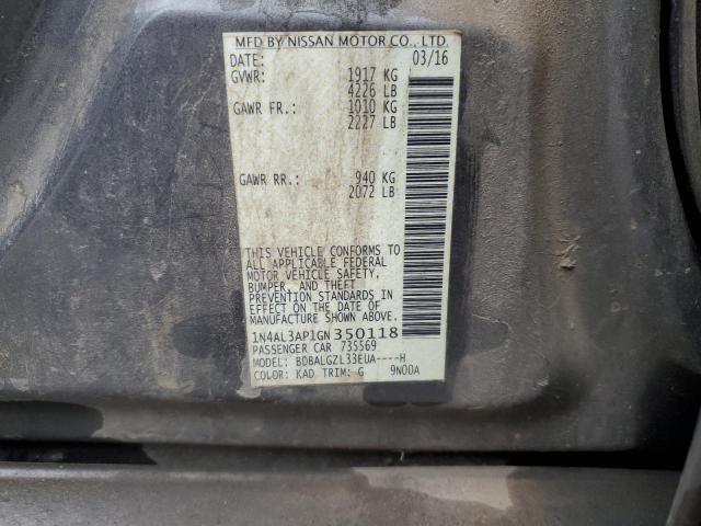2016 NISSAN ALTIMA 2.5 - 1N4AL3AP1GN350118