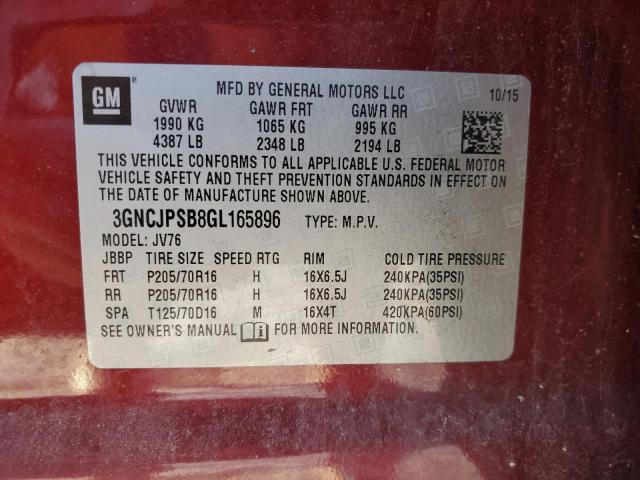 2016 CHEVROLET TRAX 1LT - 3GNCJPSB8GL165896