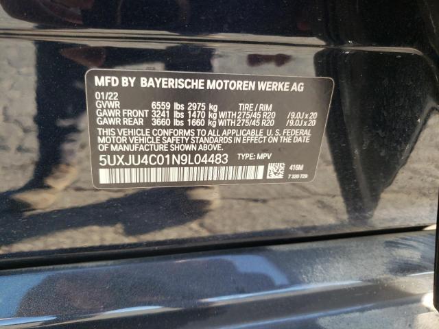 2022 BMW X5 5UXJU4C01N9L04483