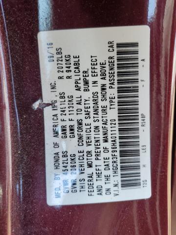 2017 HONDA ACCORD - 1HGCR3F96HA011120