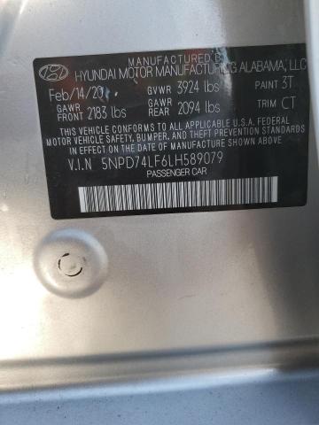 VIN 5NPD74LF6LH589079 2020 HYUNDAI ELANTRA no.12