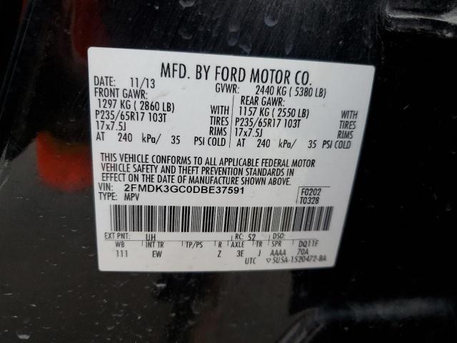 VIN 2FMDK3GC0DBE37591 2013 Ford Edge, SE no.13