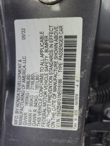 2022 HONDA INSIGHT EX - 19XZE4F51NE015186