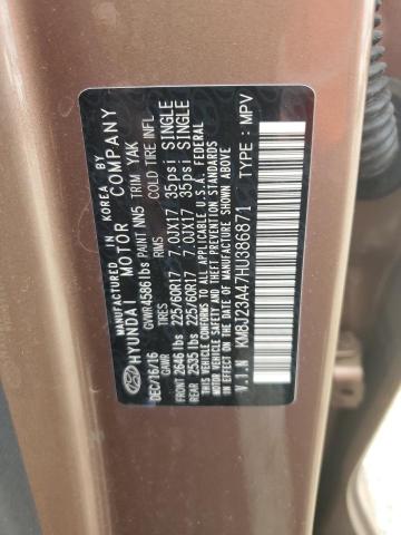 2017 HYUNDAI TUCSON - KM8J23A47HU386871