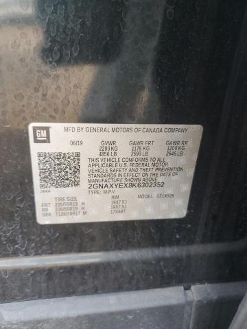 2019 CHEVROLET EQUINOX PR - 2GNAXYEX8K6302352