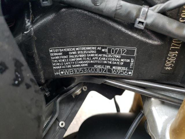 2013 BMW S 1000 RR - WB1053403DZL16956