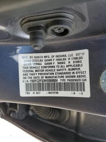 2017 HONDA CIVIC LX - 19XFC2F53HE068604