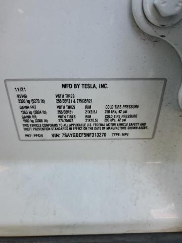 2022 TESLA MODEL Y - 7SAYGDEF5NF313270