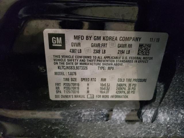 2020 CHEVROLET TRAX LS - KL7CJNSB3LB073326