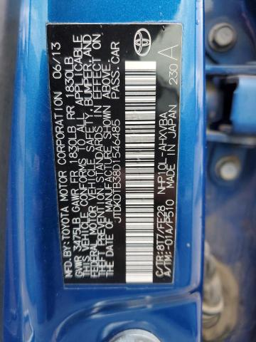 VIN JTDKDTB38D1546485 2013 Toyota Prius no.13