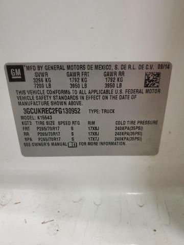 2015 CHEVROLET SILVERADO - 3GCUKREC2FG130952
