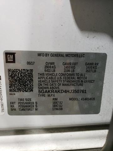 2017 BUICK ENCLAVE - 5GAKRAKD4HJ350761