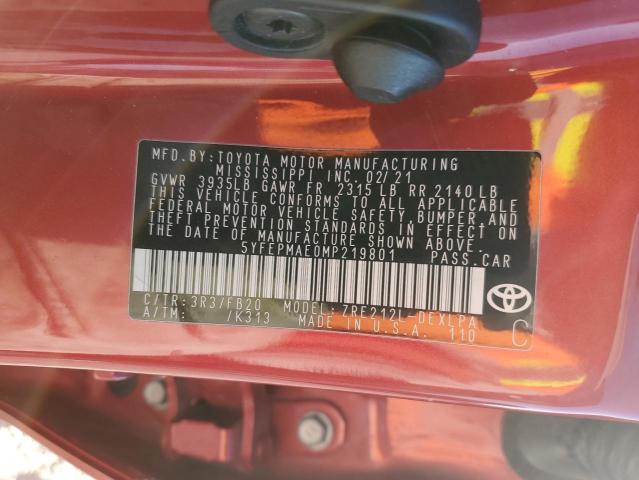 2021 TOYOTA COROLLA LE - 5YFEPMAE0MP219801