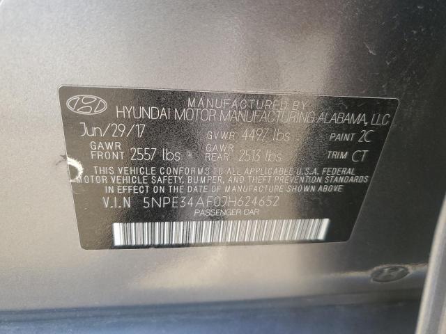 VIN 5NPE34AF0JH624652 2018 HYUNDAI SONATA no.12