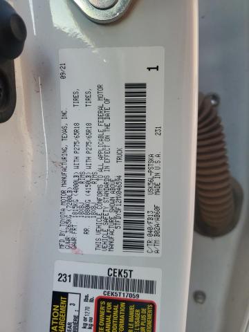2021 TOYOTA TUNDRA CRE - 5TFDY5F12MX046594