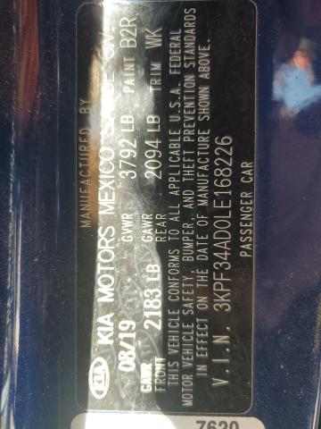 2020 KIA FORTE GT L - 3KPF34AD0LE168226