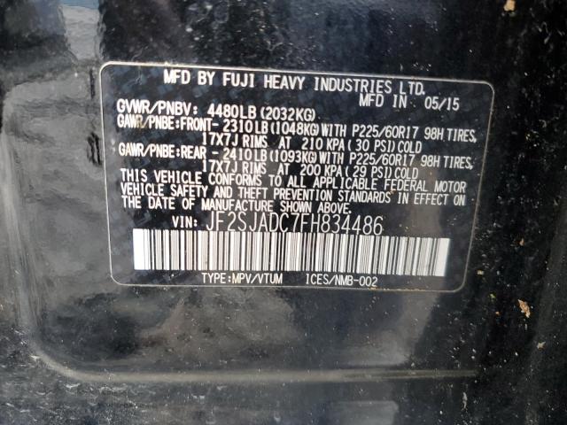 2015 SUBARU FORESTER 2 - JF2SJADC7FH834486