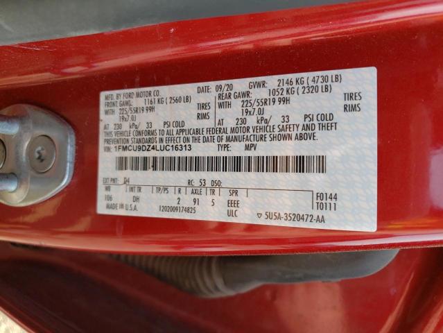 2020 FORD ESCAPE TIT - 1FMCU9DZ4LUC16313