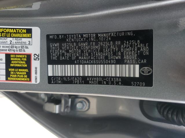 VIN 4T1DAACK6SU550490 2025 TOYOTA CAMRY no.12