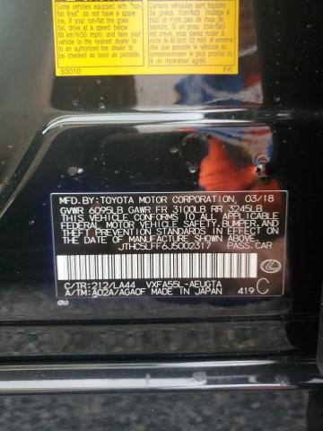 2018 LEXUS LS 500 JTHC5LFF6J5002317