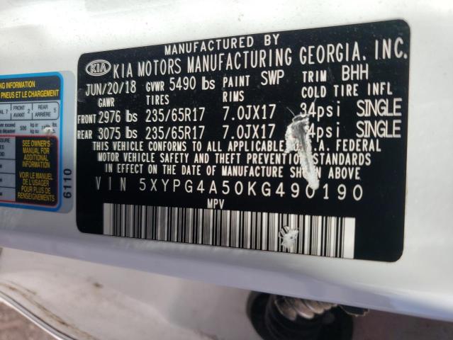 2019 KIA SORENTO LX - 5XYPG4A50KG490190
