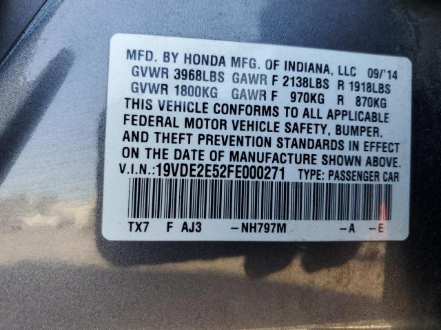 2015 ACURA ILX 24 PRE 19VDE2E52FE000271