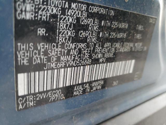 VIN JTME6RFV9ND526848 2022 Toyota RAV4, Xse no.14