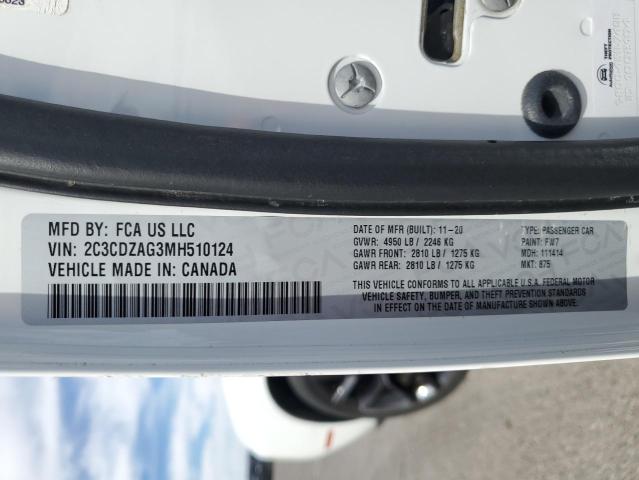 2021 DODGE CHALLENGER - 2C3CDZAG3MH510124