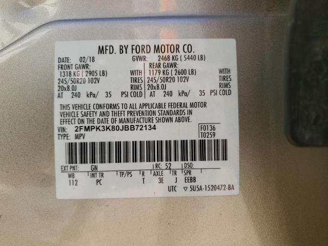 2018 FORD EDGE TITAN - 2FMPK3K80JBB72134
