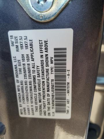 2018 HONDA CR-V EXL - 7FARW2H81JE050778