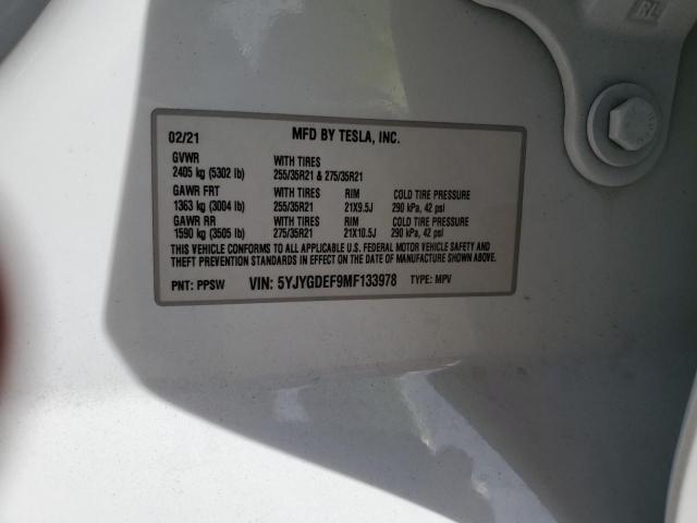 2021 TESLA MODEL Y - 5YJYGDEF9MF133978