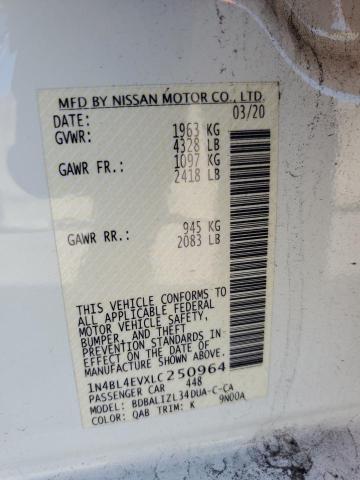 2020 NISSAN ALTIMA SL - 1N4BL4EVXLC250964