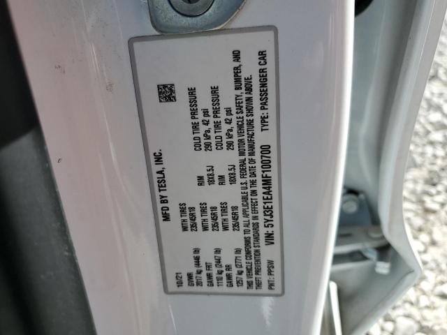 2021 TESLA MODEL 3 - 5YJ3E1EA4MF100700
