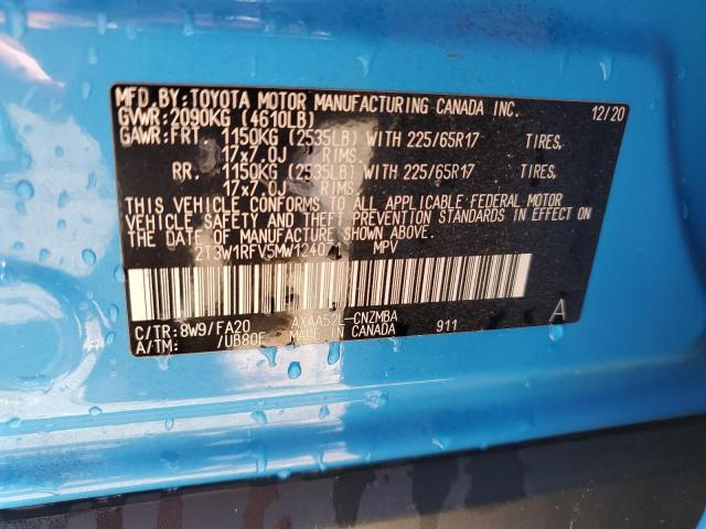 2021 TOYOTA RAV4 XLE - 2T3W1RFV5MW124071