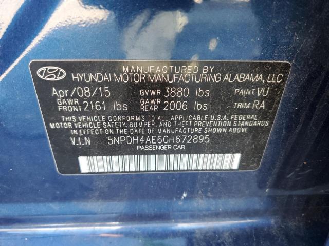 2016 HYUNDAI ELANTRA SE - 5NPDH4AE6GH672895
