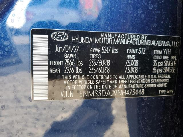 2022 HYUNDAI SANTA FE S - 5NMS3DAJ9NH473448