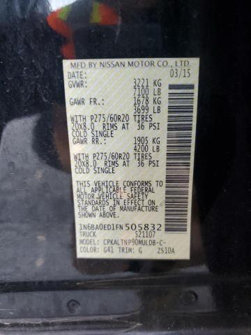 2015 NISSAN TITAN S - 1N6BA0ED1FN505832