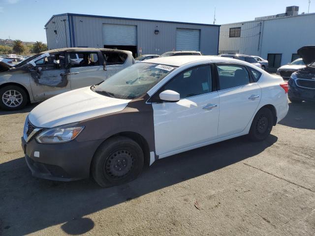 NISSAN SENTRA S 2019 white  gas 3N1AB7AP4KY215363 photo #1