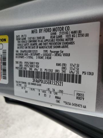 VIN 3FA6P0LU5ER152521 2014 Ford Fusion, Se Hybrid no.12