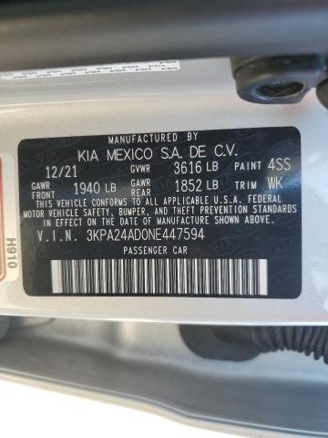 2022 KIA RIO LX - 3KPA24AD0NE447594