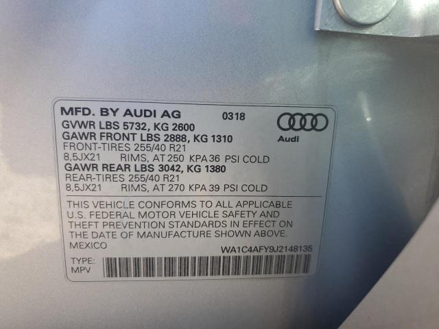 2018 AUDI SQ5 PRESTI WA1C4AFY9J2148135