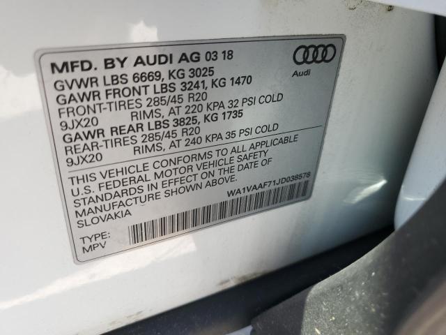 VIN WA1VAAF71JD038578 2018 Audi Q7, Prestige no.13