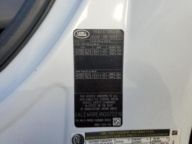 2022 LAND ROVER DEFENDER 9 SALEW6RE4N2072216