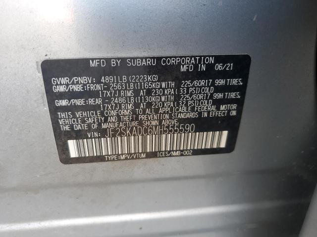 2021 SUBARU FORESTER JF2SKADC6MH555590