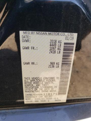 2019 NISSAN ALTIMA SV 1N4BL4DWXKN318175
