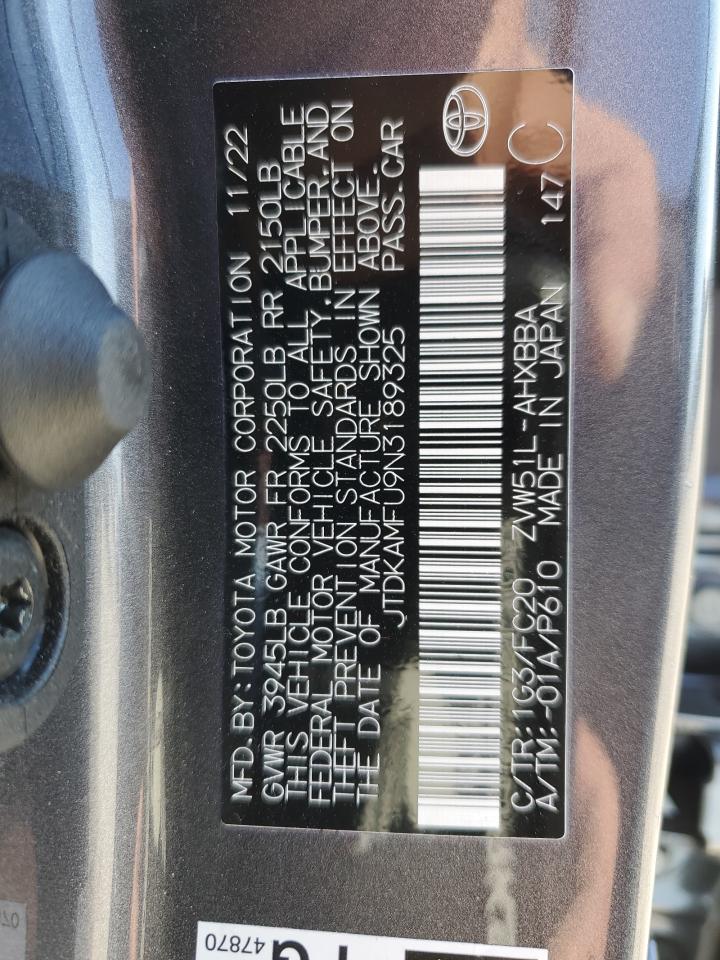 Lot #2977114166 2022 TOYOTA PRIUS NIGH